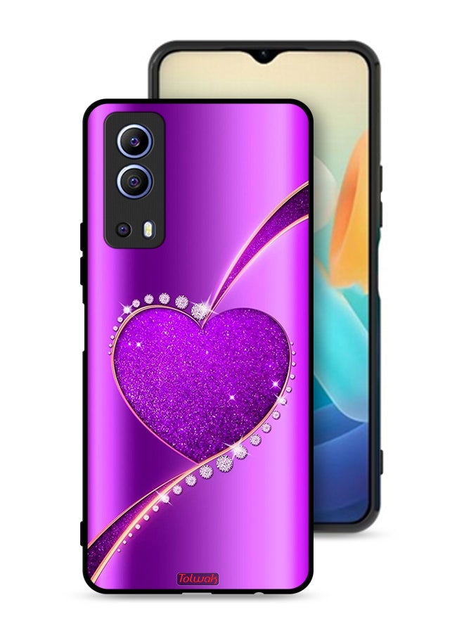 Tolwak Vivo iQOO Z3 5G Protective Case Cover Glitter Heart - Image 1