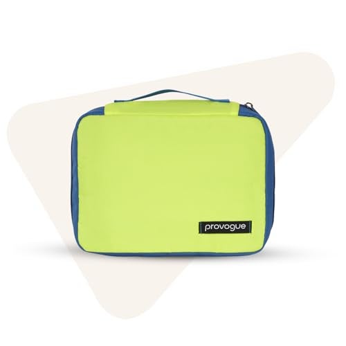 Provogue Nest Toiletry Case for Men & Women, Water Wicking Polyester Fabric, Travel Pouch for Toiletries Shaving Kit & Travel Accessories with Hanger, Toiletry Bag for Men and Women, Glow Lime - Image 1