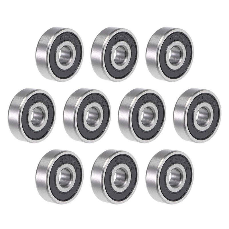 uxcell 625-2RS Deep Groove Ball Bearing 5x16x5mm Double Sealed ABEC-3 Bearings 10-Pack - Image 1