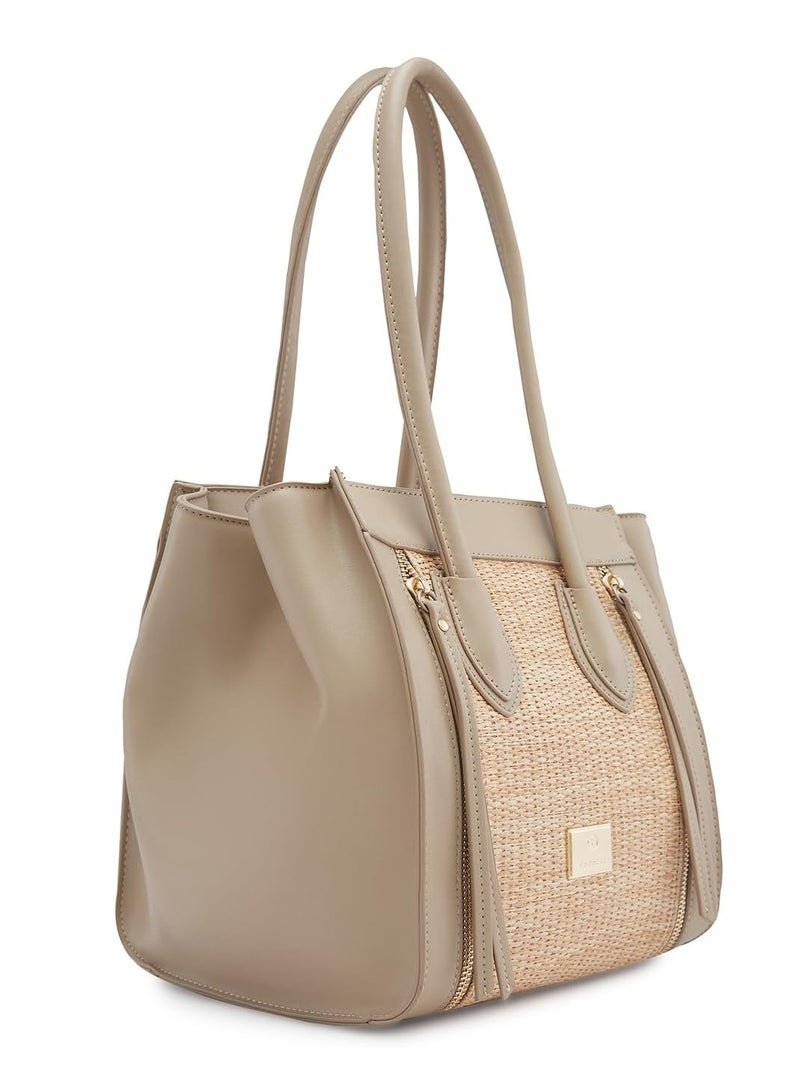CAPRESE Georgia Satchel M Beige - Image 4