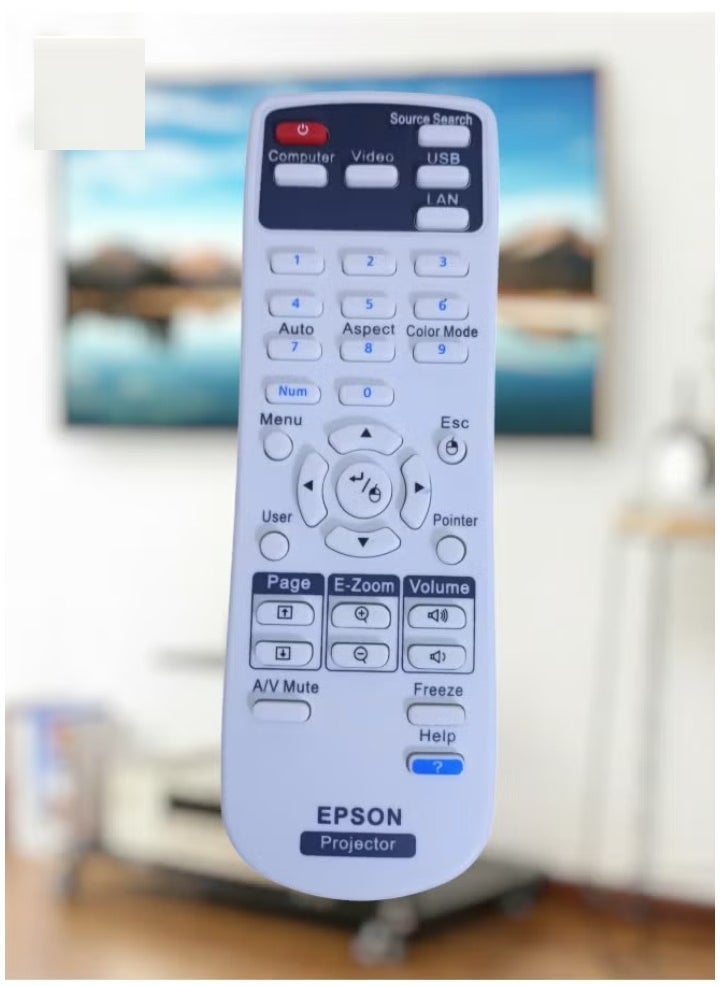 إبسون جهاز تحكم عن بُعد عالمي للبروجيكتورات – متوافق مع جميع سينما المنزل، PowerLite، EB، EX، VS، BrightLink، وEMP Series بروجيكتورات | وظائف كاملة، إعداد سهل، وأداء متين - Image 1