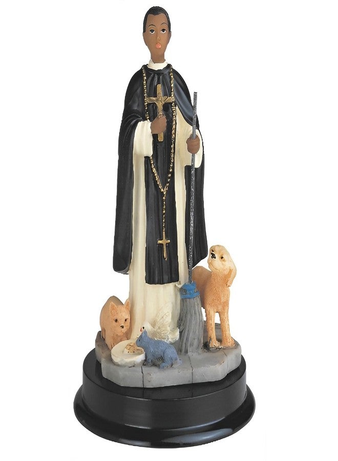 ICE Armor 5" H Saint Martin de Porres Statue Holy Figurine Religious Decoration Office Desk/Home/Living Room/Table Decor, Perfect House Warming Gifts for New Home - Image 1