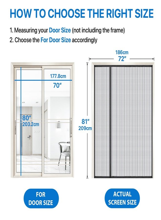 Loviga Heavy Duty Door Screen Magnetic Closure, LOVIGA 2024 Thickened Fiberglass Screen Door Mesh, Side Opened, Kids/Pets Friendly, Fine Mesh Keep Bugs Out Fit Door Size up to 70 Inch X 80 Inch - Image 5
