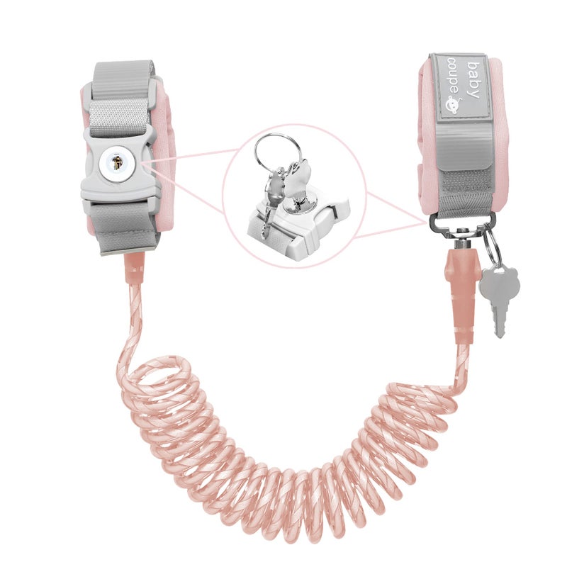 WSZCML Toddler Harness Walking Leash- Child Anti Lost Wrist Link - Child Safety Harness - Upgrade with Reflective(6.5ft) - for Boys and Girls to Disneyland, Zoo or Mall. (Pink) - Image 1