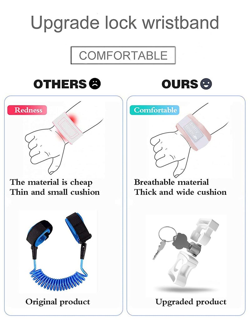 WSZCML Toddler Harness Walking Leash- Child Anti Lost Wrist Link - Child Safety Harness - Upgrade with Reflective(6.5ft) - for Boys and Girls to Disneyland, Zoo or Mall. (Pink) - Image 3