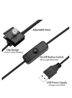KASTWAVE Mini Aquarium Light Clip On, LED Fish Tank Light, Black USB Fish Tank Light, Led Aquarium Light for Plants, High Brightness Round Water Grass Lights for Small Fish Tank, FreshwaterTank, Planted Tank  - Image 2