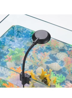 KASTWAVE Mini Aquarium Light Clip On, LED Fish Tank Light, Black USB Fish Tank Light, Led Aquarium Light for Plants, High Brightness Round Water Grass Lights for Small Fish Tank, FreshwaterTank, Planted Tank  - Image 1
