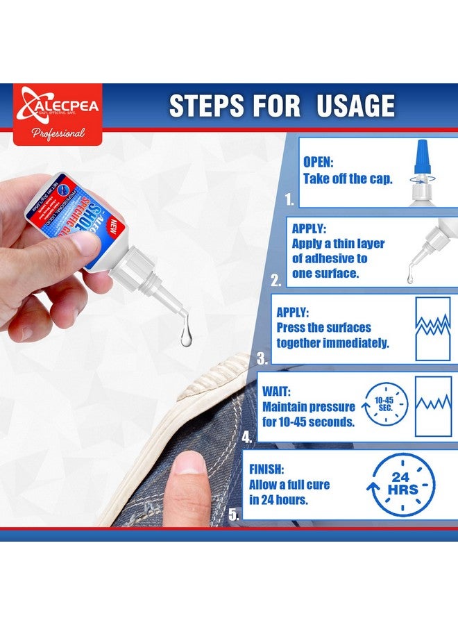 ALECPEA 30G Shoe Glue - Ultimate Strength Adhesive For For Soles Boots Sneakers Heels Hiking Shoes Leather Handbags - Quick Set In 15 Seconds - Image 4