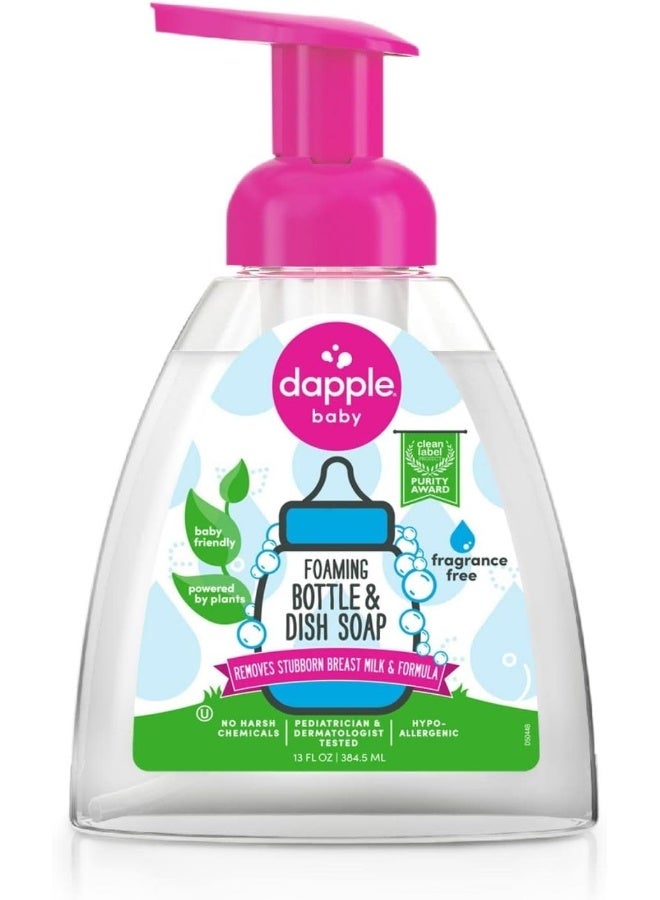 Dapple Foaming Dish Soap, Hypoallergenic for Sensitive Skin, Powered by Plants, Fragrance Free 13 Fl Oz (Pack of 1) - Image 1