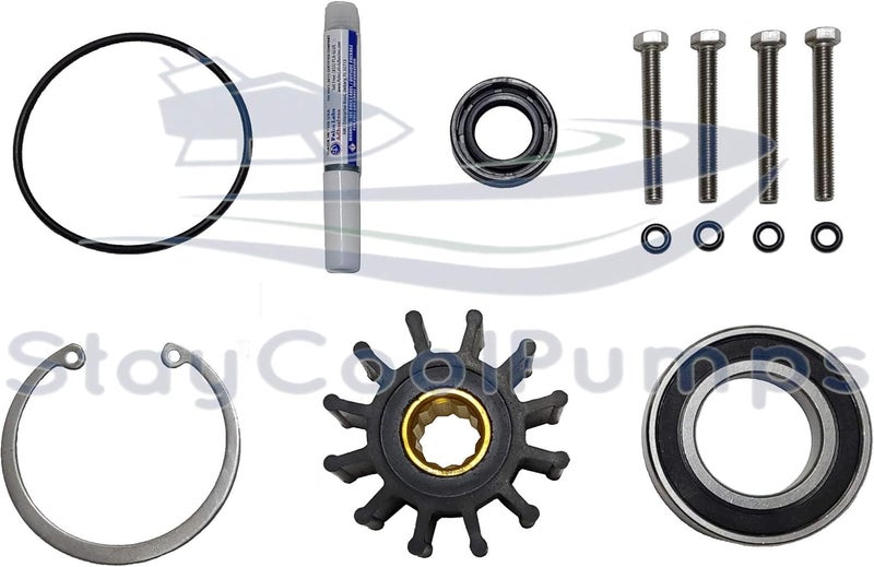 StayCoolPumps SCP-096000SS Premium Stainless Rebuild Kit for 2005 & Newer Volvo Penta Gas Sterndrive Raw Water Pump - Image 1