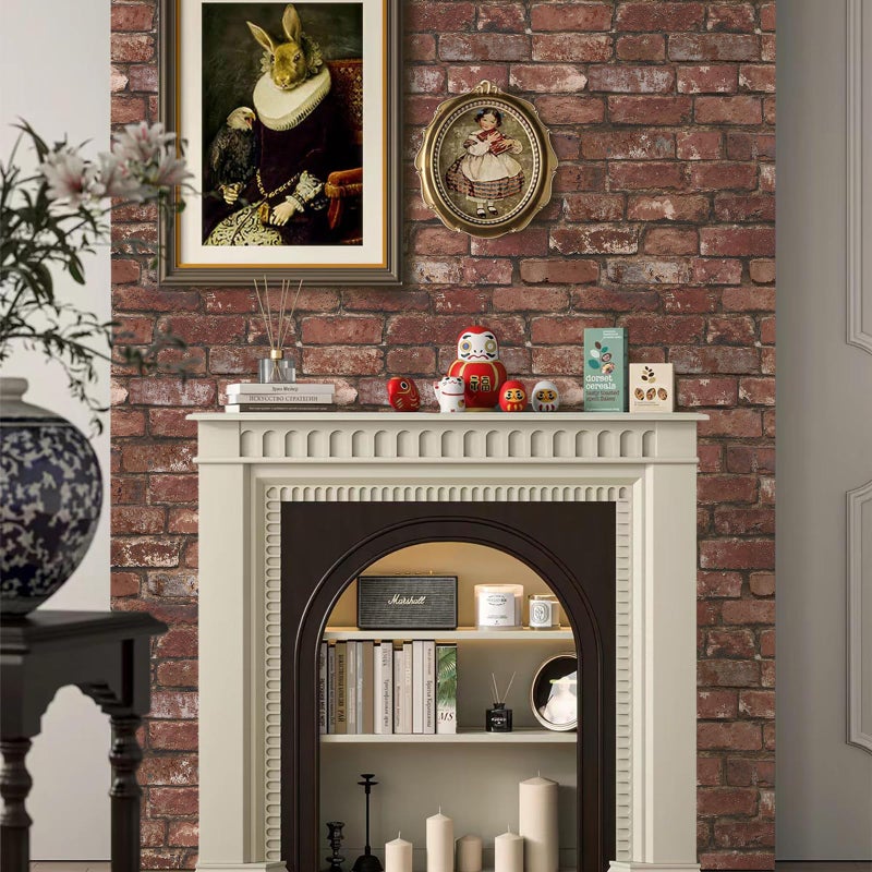 Sevalo Red Brick Wallpaper Peel and Stick Contact Paper for Walls Faux 3D Vintage Brick Wrapping Paper Self-Adhesive Removable Wallpaper Realistic Bedroom Bathroom Waterproof Accent Wall 17.3â€Ã—78.7â€ - Image 2