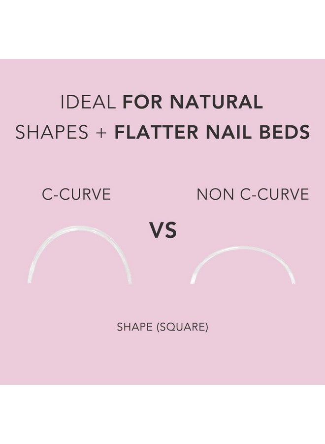 كيارا سكاي أظافر احترافية بأطراف غير منحنية على شكل حرف C (أطراف أظافر غير منحنية على شكل حرف C Xxl - مربعة - شفافة) - Image 3