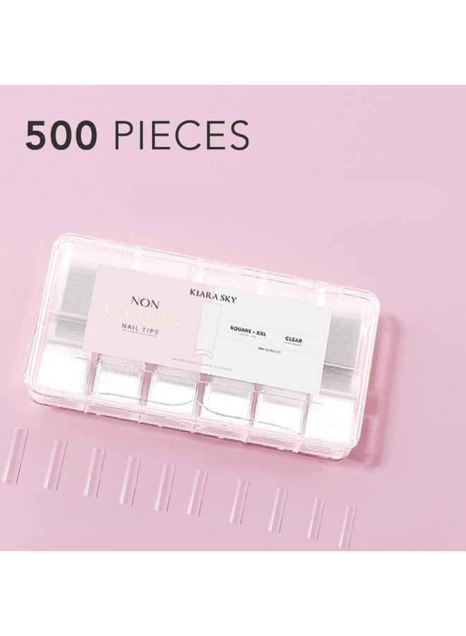 كيارا سكاي أظافر احترافية بأطراف غير منحنية على شكل حرف C (أطراف أظافر غير منحنية على شكل حرف C Xxl - مربعة - شفافة) - Image 4