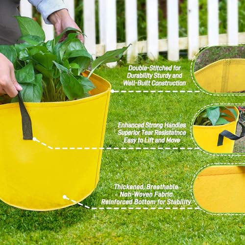 Biotolot 10Gallon Fabric Grow Bags 7 Pack of Mix Colors with Handles for Potato Tomato Flower and Vegetables - Image 3