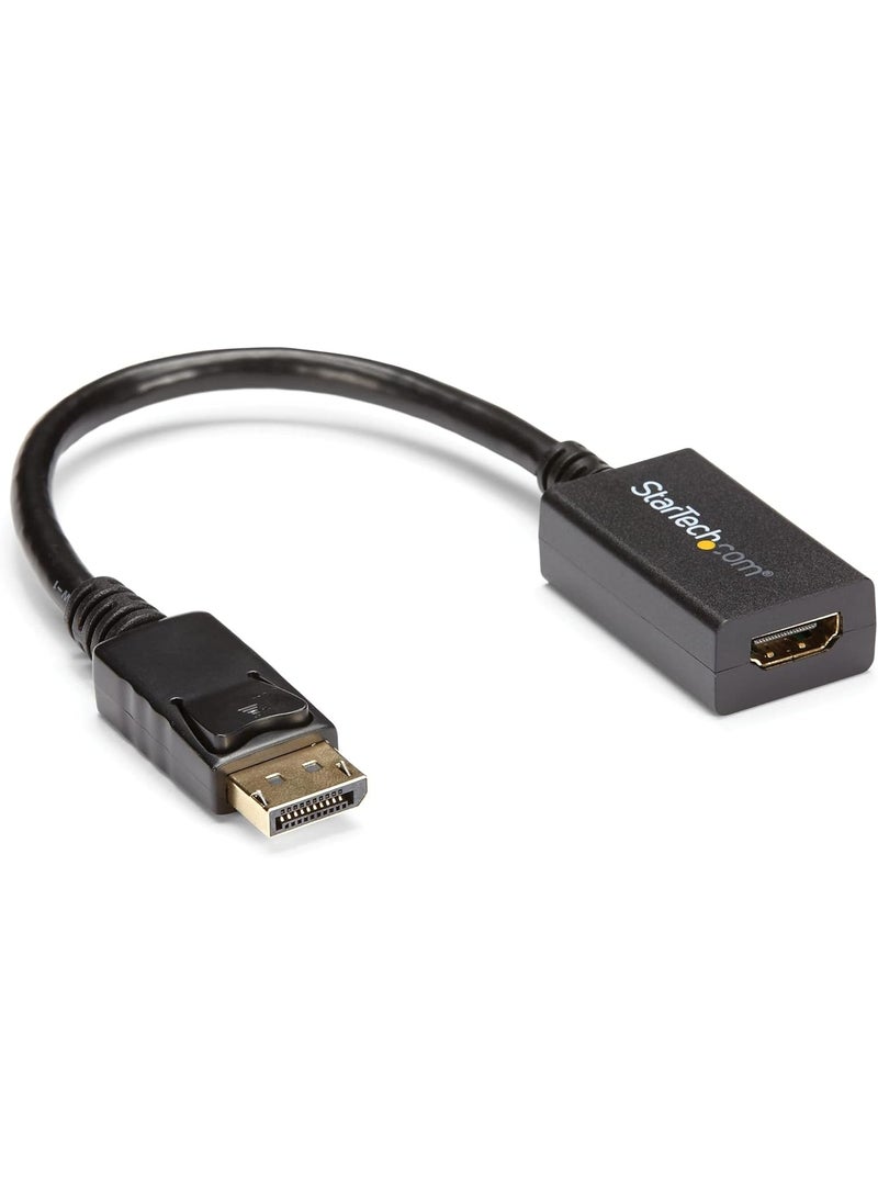 StarTech StarTechcom DisplayPort to HDMI Adapter  DP 12 to HDMI Video Converter 1080p  DP to HDMI MonitorTVDisplay Cable Adapter Dongle  Passive Latching DP Connector DP2HDMI2  - Image 1
