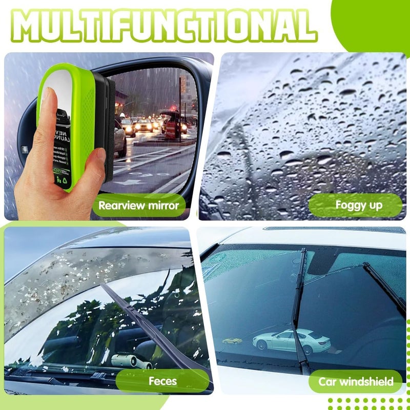 VANITYA فرشاة تنظيف فيلم الزيت VANITYA 2.0 المحدثة | أداة تنظيف زجاج السيارات | مزيل فيلم الزيت من الزجاج، فرشاة تنظيف الزجاج المضادة للتوهج برأس إسفنجي لرؤية واضحة وخالية من الخطوط - Image 3