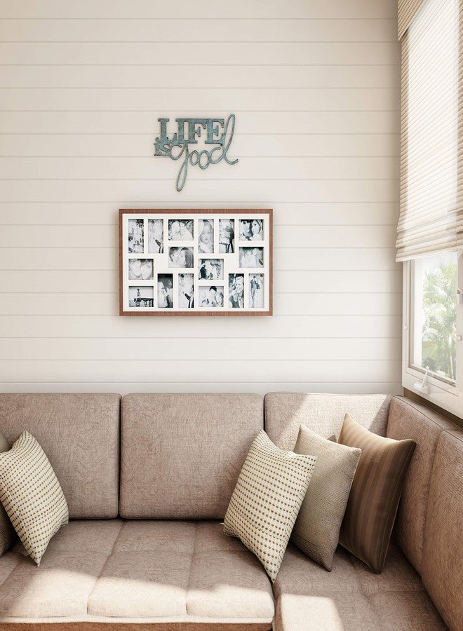 لافيش هوم لوحة جدارية - لوحة معدنية مزخرفة بعبارة "الحياة جميلة" - ديكور منزلي ثلاثي الأبعاد بكلمات فنية، مناسب للأنماط الريفية الحديثة أو الكلاسيكية، من تصميم لافيش هوم. - Image 3