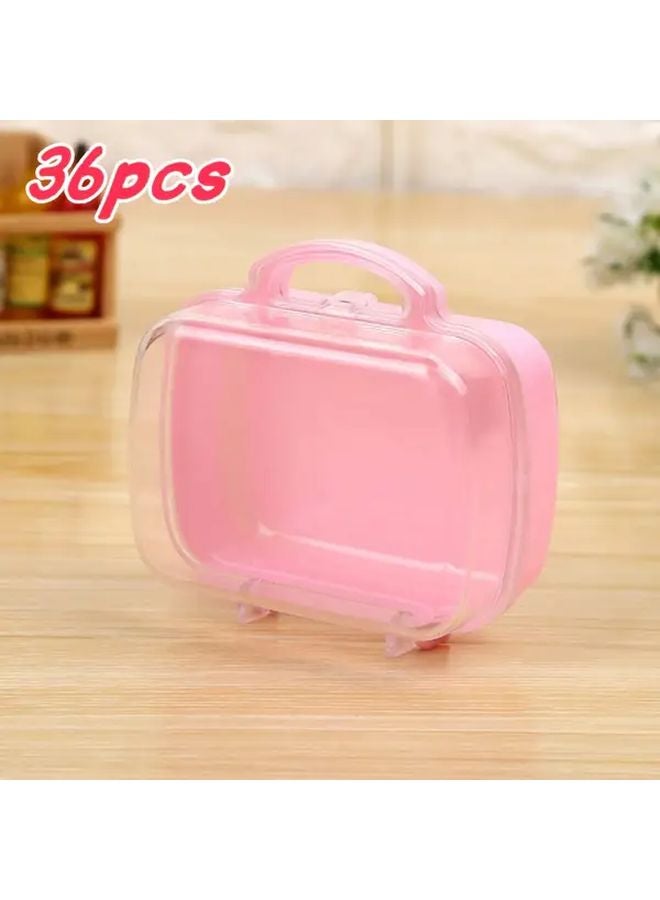 Blue Creative Briefcase Shaped Semi Transparent Party Gift Box Set 36pcs For Wedding Christmas - Image 2