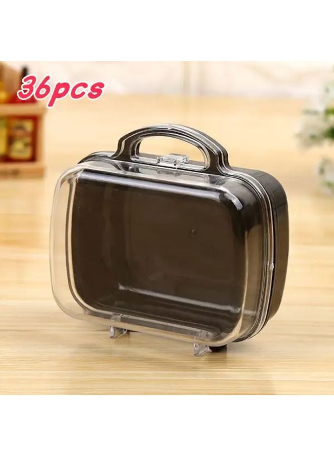 Blue Creative Briefcase Shaped Semi Transparent Party Gift Box Set 36pcs For Wedding Christmas - Image 5
