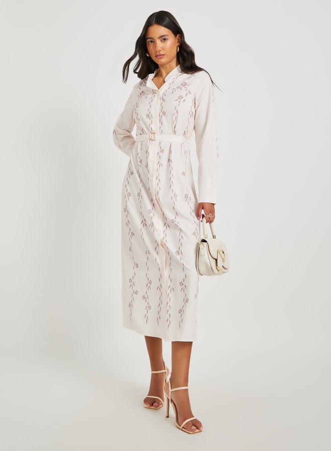 Take Two Floral Belted Dress  - Image 1