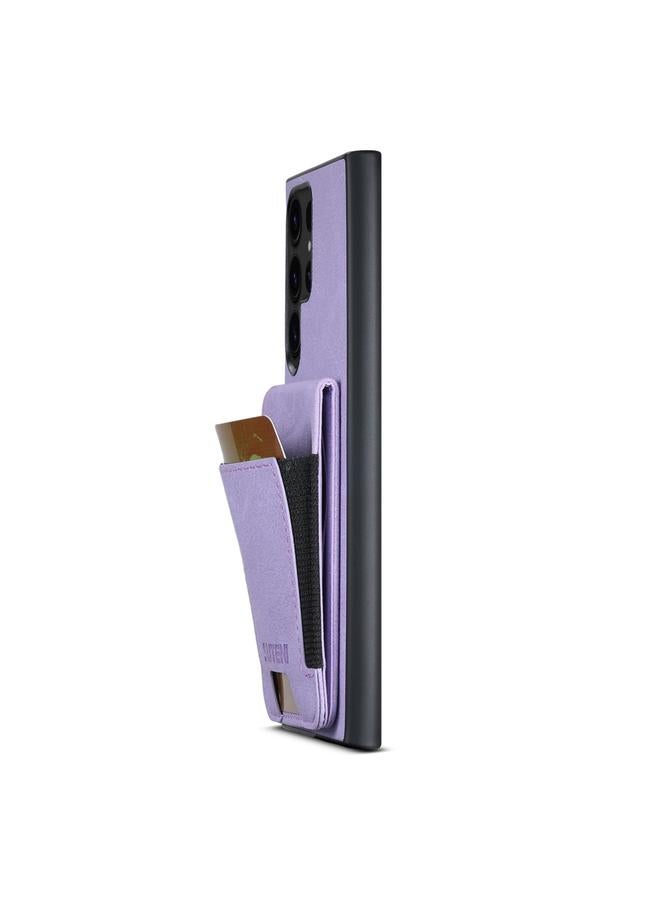 Suteni Case For Samsuny Galaxy S23 Ultra 5G H03 Litchi Leather Card Bag Stand Back Phone Case - Image 4