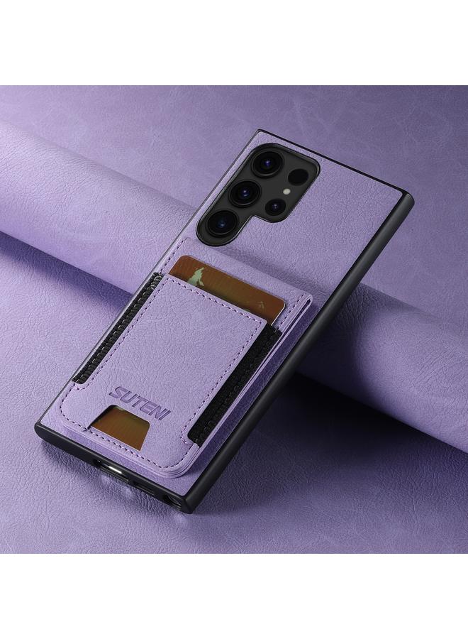 Suteni Case For Samsuny Galaxy S23 Ultra 5G H03 Litchi Leather Card Bag Stand Back Phone Case - Image 2