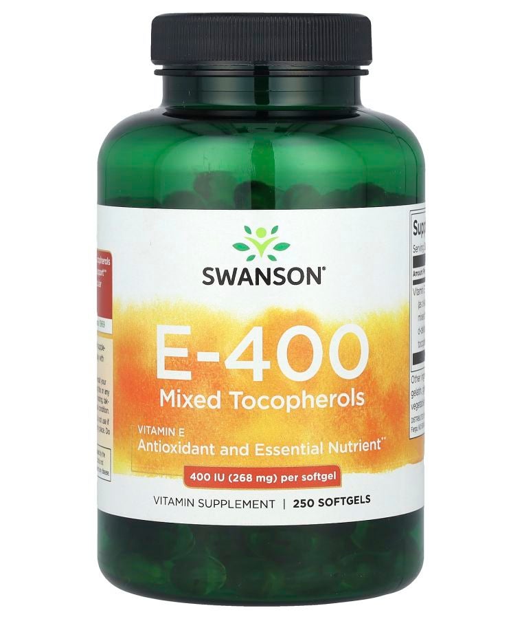 Vitamin E-400 Mixed Tocopherols 400 IU (268 mg) 250 Softgels