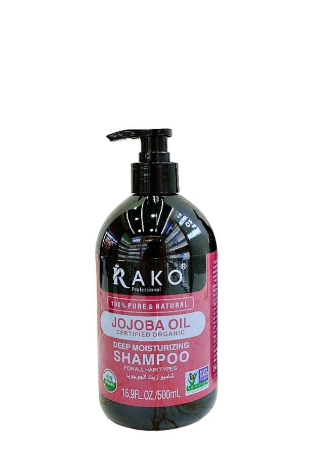 RAKO Jojoba Oil Certified Organic Deep Moisturizing Shampoo 500 ML