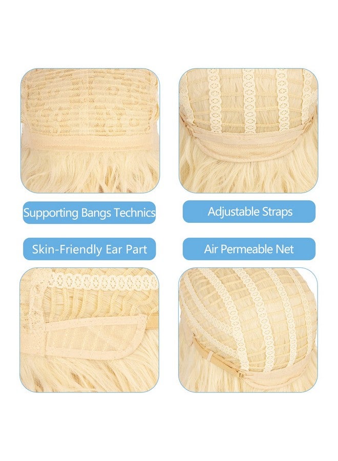 ويكين باروكة ويكين روكر كوسبلاي طويلة ومموجة من الثمانينيات للرجال والنساء (أشقر) - Image 4