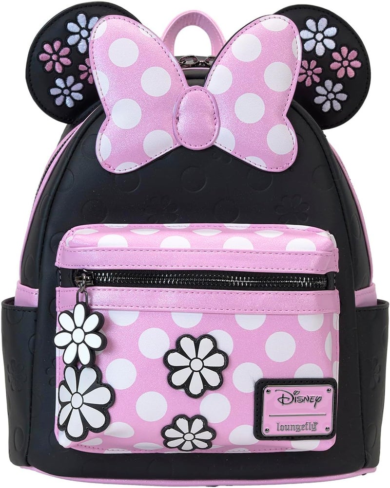 Loungefly Disney Minnie Floral Rock The Dots Mini Backpack - Image 1