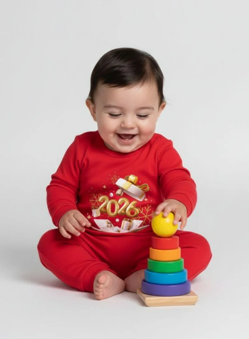 بيبي كلو Soft, breathable cotton romper for your baby’s first New Year.