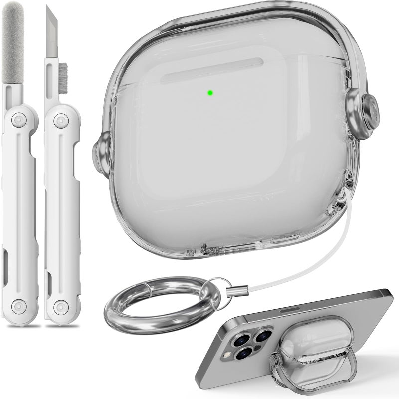 Wowwat AirPods 4 Case, Clear Black, Soft Case with Locking Mechanism, Protects During Daily Use & Transit, Compatible with AirPods 4 (2024) - Image 1