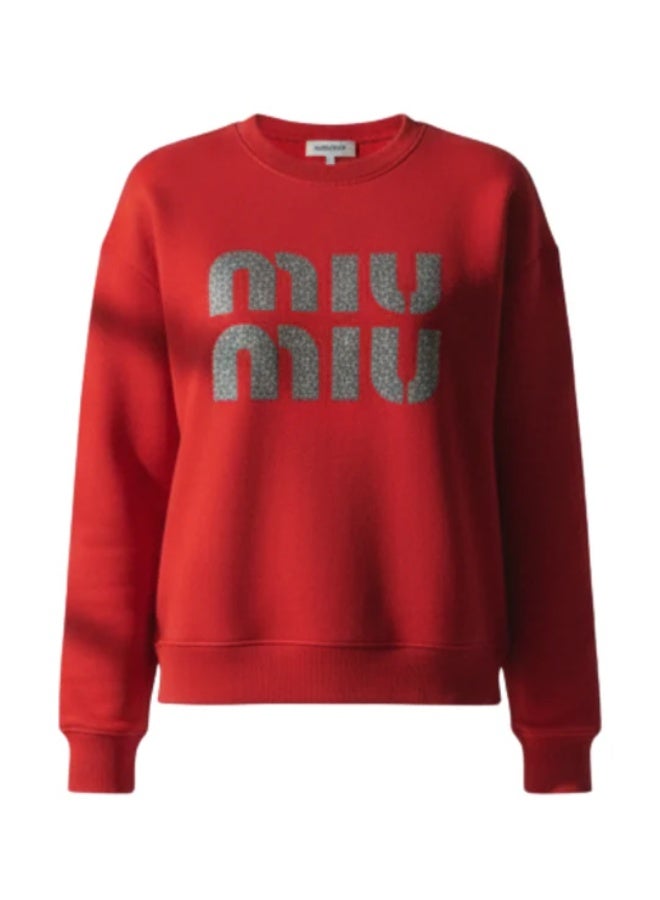 Miu Miu Women's Unique Design Sweatshirt - Soft Cotton Fabric Minimal Look #00192 - Image 2