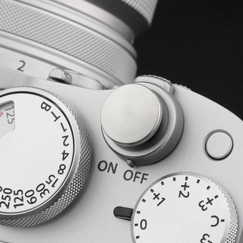 Haoge Metal Shutter Release Button for Fujifilm XE4 X-E2 X-E2S X-E3 X-T5 X-T3 X-T10 X-T20 X-Pro1 X-Pro2 X100 X100T X100S X100F and Leica M10 M240P Camera Accessories Convex Surface Silver - Image 2