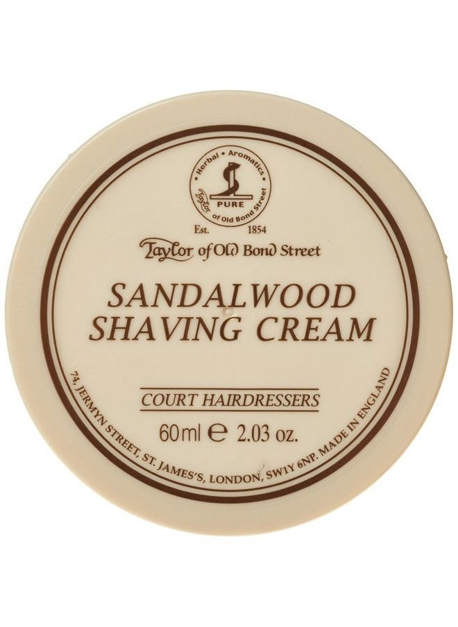 Taylor of Old Bond Street - Taylor Of Old Bond Street Sandalwood Shaving Cream 2.03 oz. 60g - Image 1