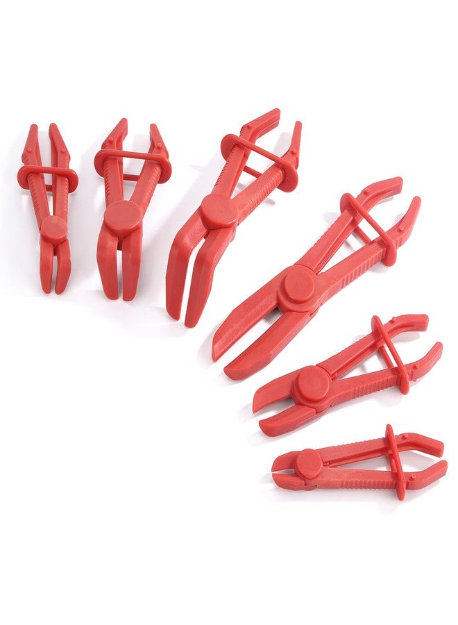 LoveBB 6 Pack Hose Pinch off Pliers Set, Straight & 90 Angled Hose Clamp Pliers Pinch for Flexible Hoses, Fuel, Radiator & Brake Lines - Image 1