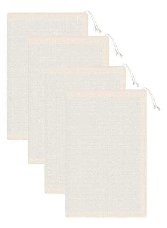 WUD 4 Pcs. Cotton bags for Storing Travel accessories, Toiletries, Handicarfts, Toys etc, size 16x 11.5 inches. - Image 1