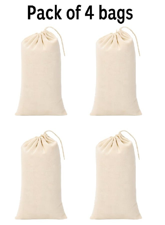 WUD 4 Pcs. Cotton bags for Storing Travel accessories, Toiletries, Handicarfts, Toys etc, size 16x 11.5 inches. - Image 5