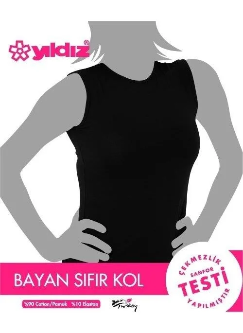 Goldoremi̇ Star 2236 Black Lycra Zero Sleeve Women's Undershirt