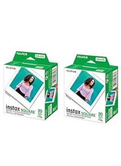 FUJIFILM Fujifilm Instax Square Film-2 Pack Twin Pack-Total 40 Sheets-White 