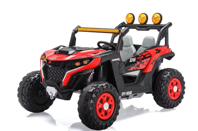 Electric ride-on car, multi-colored car (red)