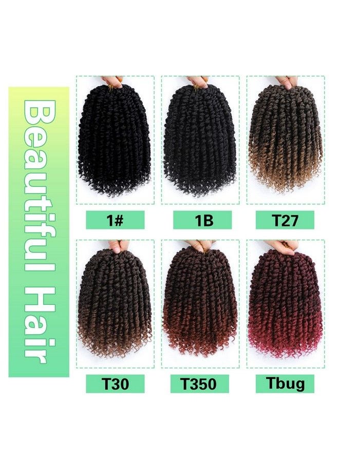 AMELI - Passion Twist Hair 10 Inch Passion Twist Hair 8 Packs Soft Pretwisted Short Passion Twist Crochet Hair For Black Women Soft Passion Twist Curly Crochet Hair - Image 1