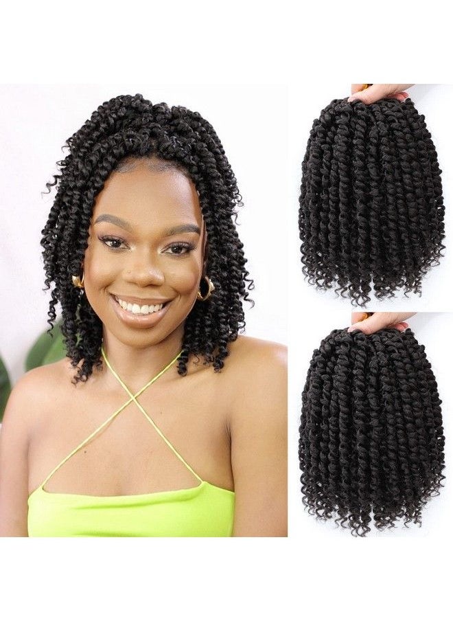 AMELI - Passion Twist Hair 10 Inch Passion Twist Hair 8 Packs Soft Pretwisted Short Passion Twist Crochet Hair For Black Women Soft Passion Twist Curly Crochet Hair - Image 1