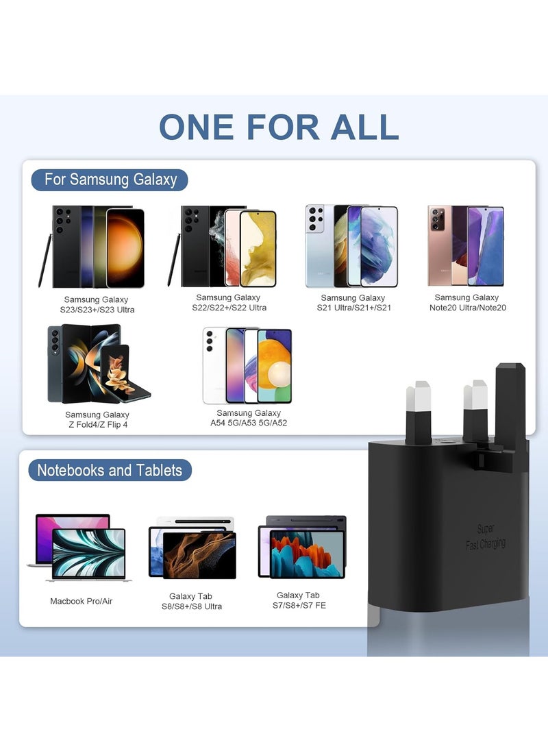 شاحن شحن USB C فائق السرعة بقدرة 45 وات - متوافق مع S24 S23 S22 S21 S20 Ultra، S24+ S23+ S22+ S21+، A53، A15، A 55، A54 - محول طاقة من النوع C، - pzsku/ZC5E7AAA086E36FD52502Z/45/_/1716385403/8b30da1d-3503-4674-b5d3-bb9289bb7e28