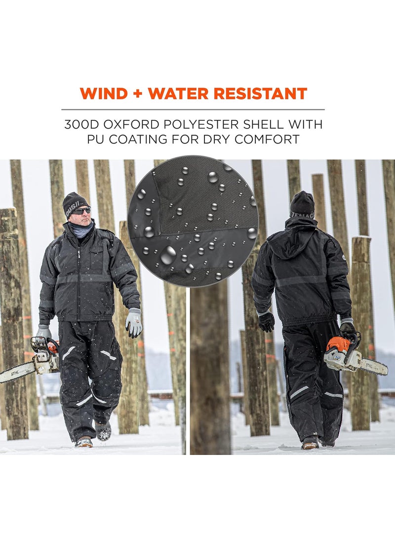 Ergodyne Ergodyne unisex adult Enhanced Visibility for Night Or Low Light Conditions Winter Jacket Black Large US  - Image 3
