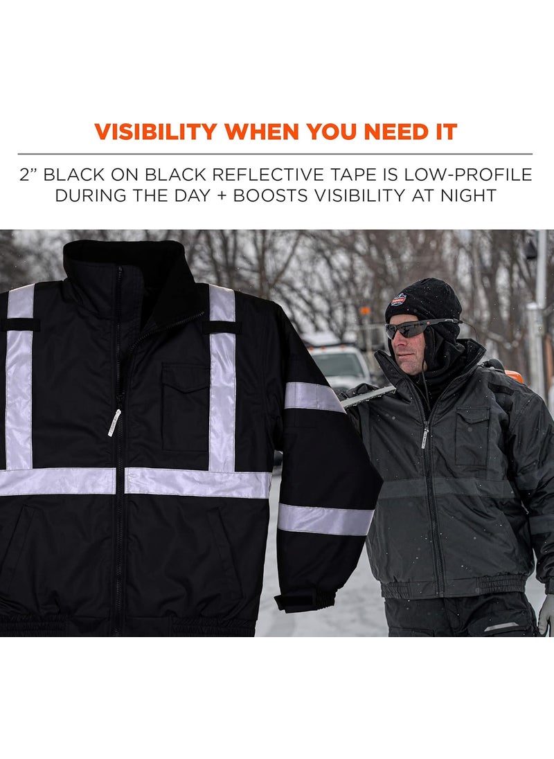 Ergodyne Ergodyne unisex adult Enhanced Visibility for Night Or Low Light Conditions Winter Jacket Black Large US  - Image 2