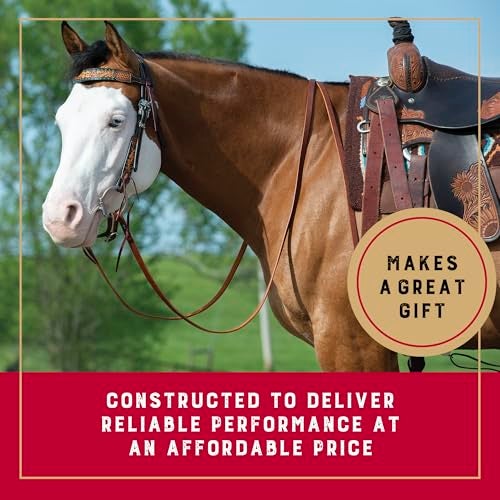 Turquoise Cross Weaver Leather Skirting Leather Split Reins, 7-feet Long Western Reins for Horses for Trail Riding, and More, Durable Equine Supplies, Dark Oil - Image 4