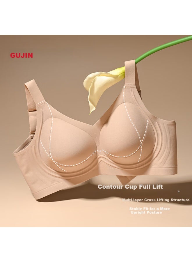 Gujin Women's Wireless Underwear 10a Antibacterial Jelly Soft Support Full Coverage Bra - Image 2