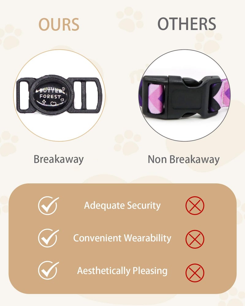 GoldTiger Furry Breakaway Cat Collar with Bell, Adjustable 7.87"-11.78" Kitten Collar, Suitable for All Types of Cats and Small Dogs (M, White) - Image 4