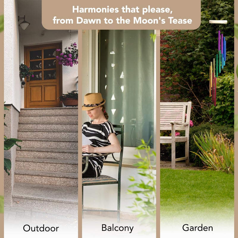 Ekhasa Nostrae by Positive Energy Aluminium Wind Chimes for Home, Balcony, Outdoor, Garden Decor | Bells for Vastu, Feng Shui, Serene Music Sound & Positive Vibes | Deep Tone Windchime for Gift - Image 5